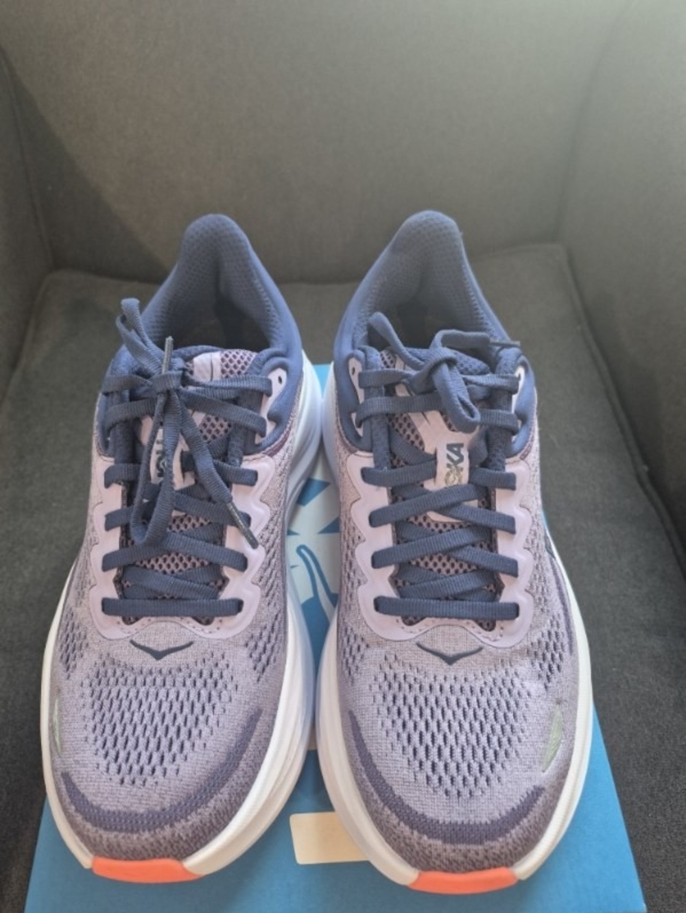 Hoka One One Lavender and Navy Women's Running Shoes